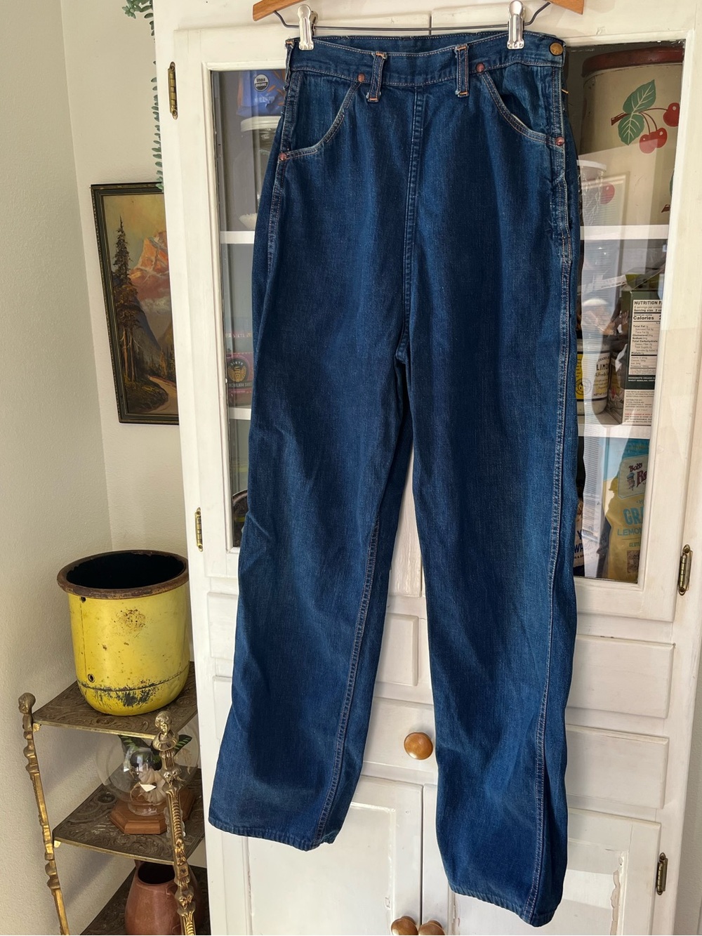 Vintage Sanforized 1950s Jeanie’s Blue Bell High Rise Blue Denim Side Zip Jeans